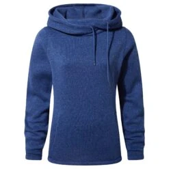 Acer Womens Knitlook Fleece Hoody - Blueberry Marl -Fashion General Store 61685 ACER304