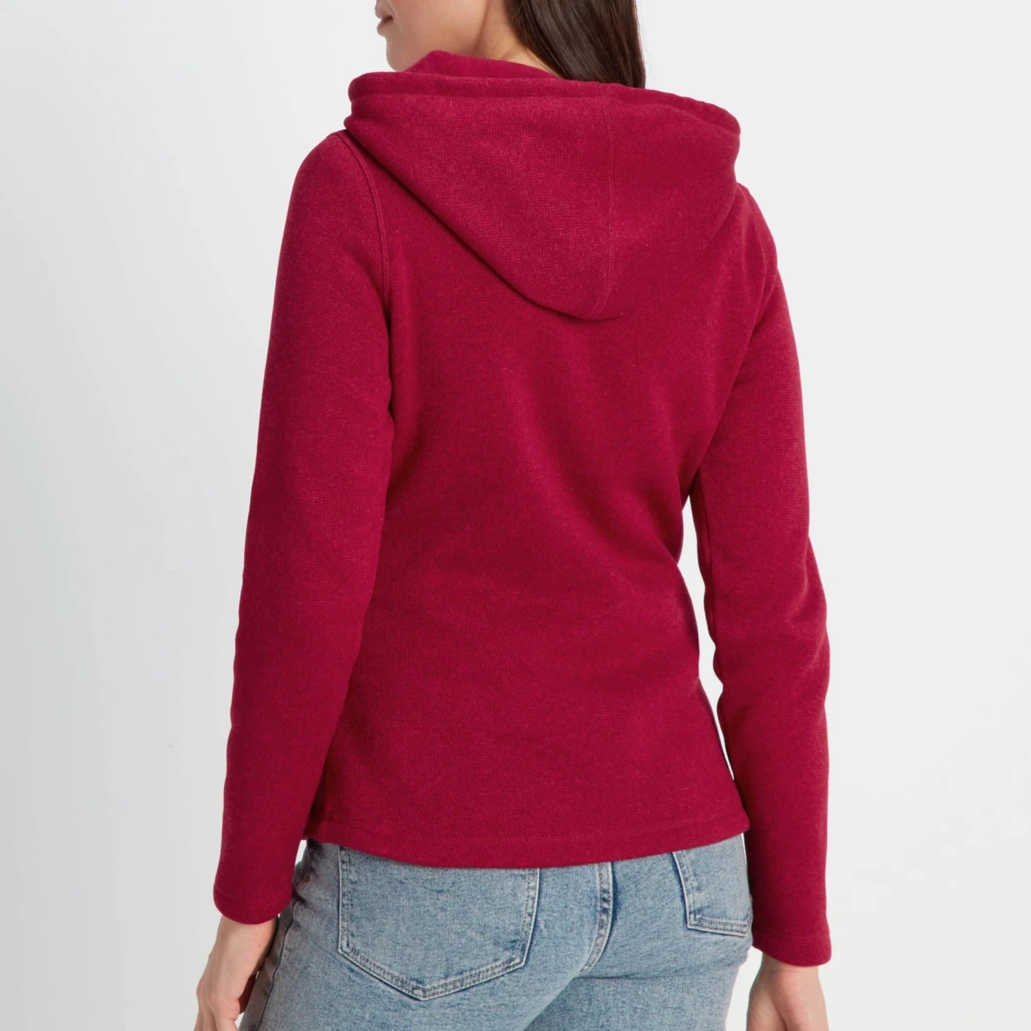 Acer Womens Knitlook Fleece Hoody - Cerise Marl 5 Acer Womens Knitlook Fleece Hoody - Cerise Marl - Image 3