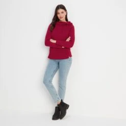 Acer Womens Knitlook Fleece Hoody - Cerise Marl 16 Acer Womens Knitlook Fleece Hoody - Cerise Marl -Fashion General Store 61856 ACER303 6