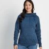 Acer Womens Knitlook Fleece Hoody - Blueberry Marl -Fashion General Store 61856 ACER304 2