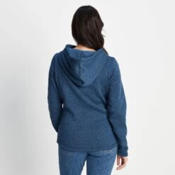 Acer Womens Knitlook Fleece Hoody - Blueberry Marl -Fashion General Store 61856 ACER304 3