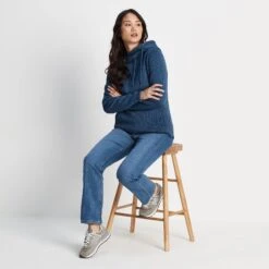 Acer Womens Knitlook Fleece Hoody - Blueberry Marl -Fashion General Store 61856 ACER304 5