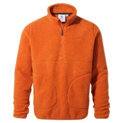 Adams Mens Sherpa Half Zip Fleece - Dark Orange -Fashion General Store 61856 ADAMS001