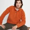 Adams Mens Sherpa Half Zip Fleece - Dark Orange -Fashion General Store 61856 ADAMS001 7