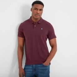 Aketon Mens Polo Shirt - Deep Port