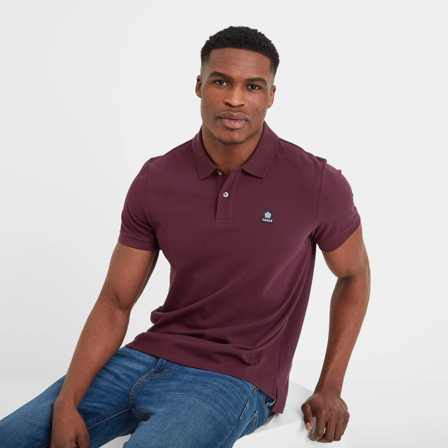 Aketon Mens Polo Shirt - Deep Port 9 Aketon Mens Polo Shirt - Deep Port - Image 7