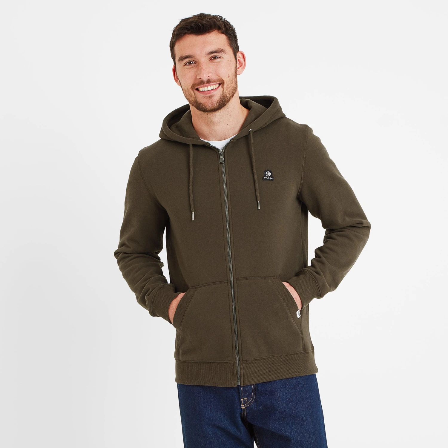 Alden Mens Hoody - Dark Khaki 3 Alden Mens Hoody - Dark Khaki