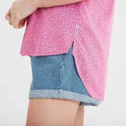 Alston Womens Shoer Short Sleeve Shirt - Bubblegum Pink Pebble Print -Fashion General Store 61856 ALST300 5