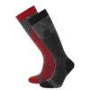 Aprica 2 Pack Mens Ski Sock - Black/Chilli Red -Fashion General Store 61856 APRI901