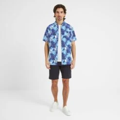 Arnie Mens Short Sleeve Shirt - Sapphire Blue -Fashion General Store 61856 ARNIE001 1