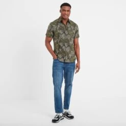 Arnie Mens Short Sleeve Shirt - Khaki -Fashion General Store 61856 ARNIE002 1