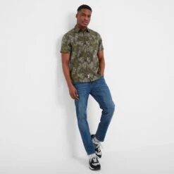 Arnie Mens Short Sleeve Shirt - Khaki -Fashion General Store 61856 ARNIE002 6