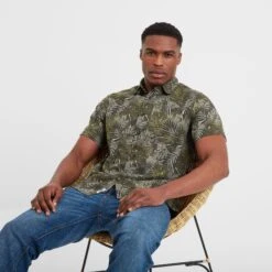 Arnie Mens Short Sleeve Shirt - Khaki -Fashion General Store 61856 ARNIE002 7