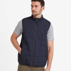 Ashmore Mens Padded Gilet - Dark Indigo