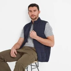 Ashmore Mens Padded Gilet - Dark Indigo -Fashion General Store 61856 ASHM001 4