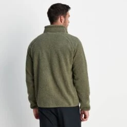 Bamford Mens Raglan Sherpa Fleece Jacket - Khaki -Fashion General Store 61856 BAMF001 3