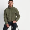 Bamford Mens Raglan Sherpa Fleece Jacket - Khaki -Fashion General Store 61856 BAMF001 6