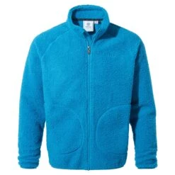 Bamford Mens Raglan Sherpa Fleece Jacket - Peacock Blue -Fashion General Store 61856 BAMF002