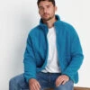 Bamford Mens Raglan Sherpa Fleece Jacket - Peacock Blue 1 Bamford Mens Raglan Sherpa Fleece Jacket - Peacock Blue -Fashion General Store 61856 BAMF002 6