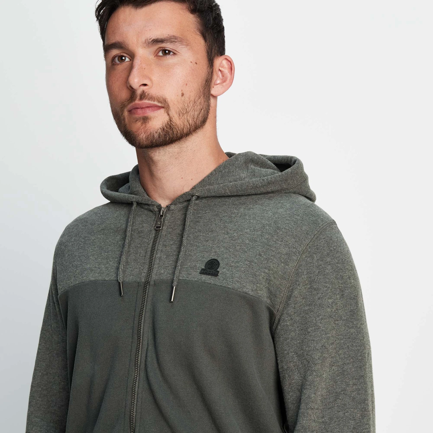Bampton Mens Hoody - Dark Grey Marl/Soot Grey 4 Bampton Mens Hoody - Dark Grey Marl/Soot Grey - Image 2