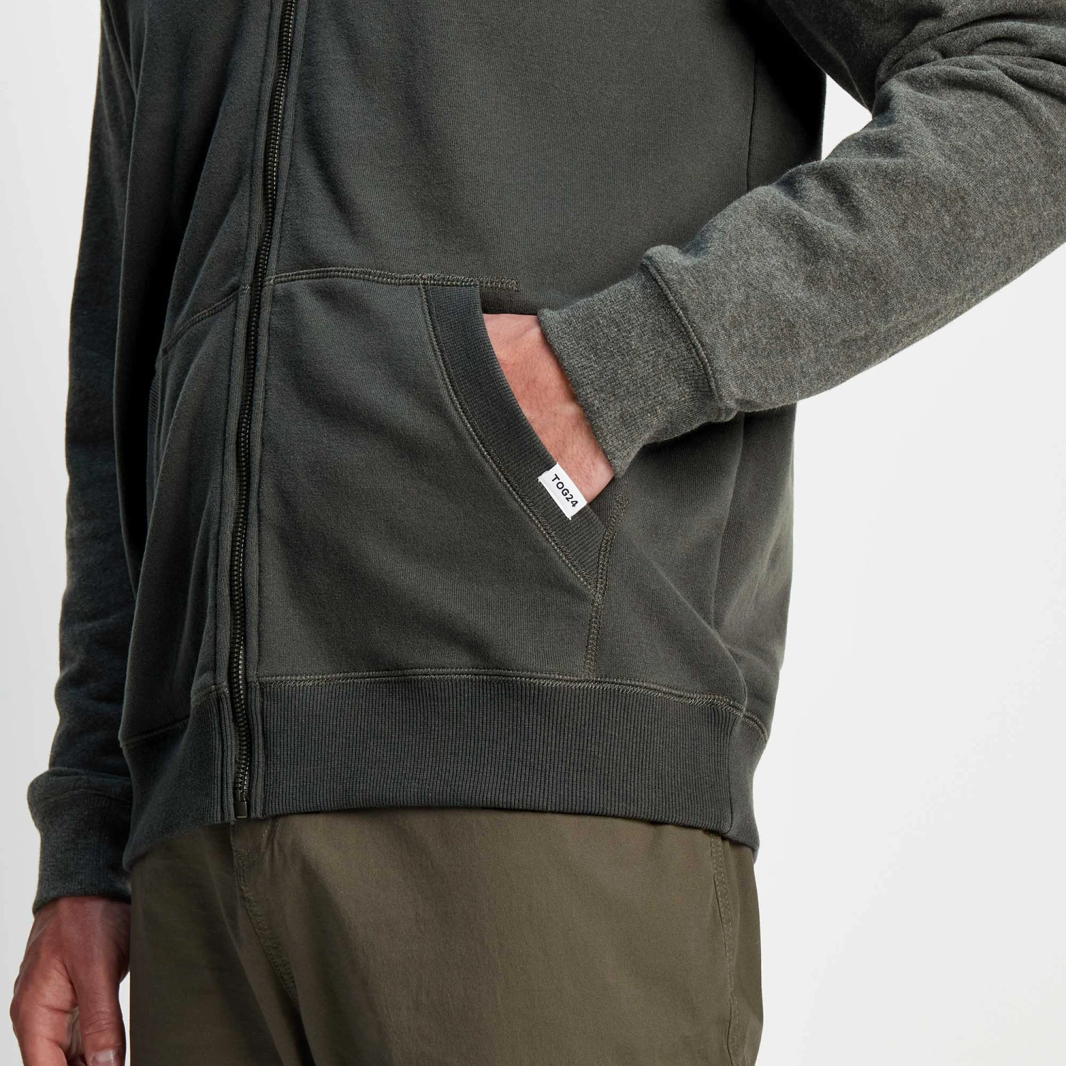 Bampton Mens Hoody - Dark Grey Marl/Soot Grey 8 Bampton Mens Hoody - Dark Grey Marl/Soot Grey - Image 6