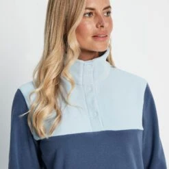 Barclay Womens Press Stud Neck Fleece - Blueberry 11 Barclay Womens Press Stud Neck Fleece - Blueberry -Fashion General Store 61856 BARC300 4