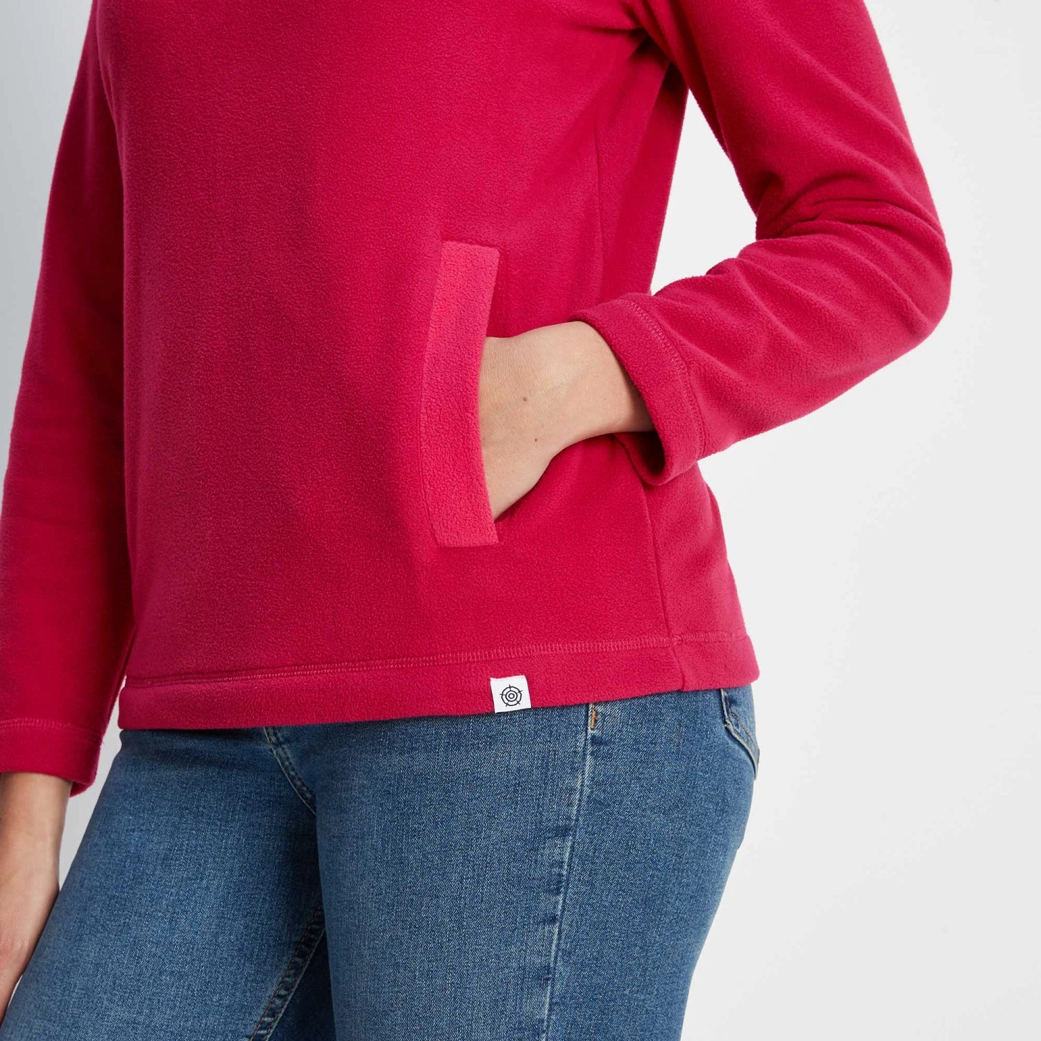 Barclay Womens Press Stud Neck Fleece - Cerise 10 Barclay Womens Press Stud Neck Fleece - Cerise - Image 8