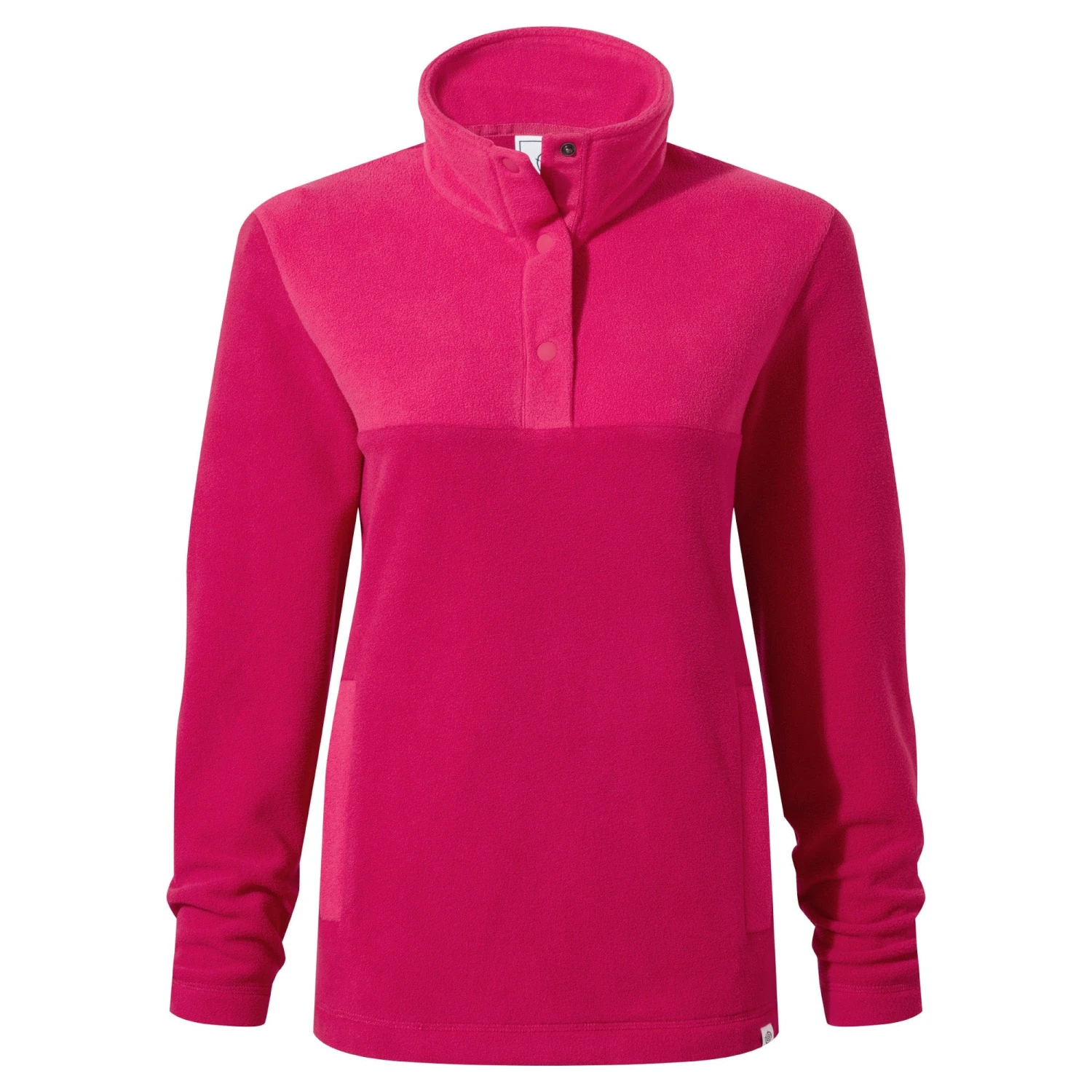 Barclay Womens Press Stud Neck Fleece - Cerise 9 Barclay Womens Press Stud Neck Fleece - Cerise - Image 7