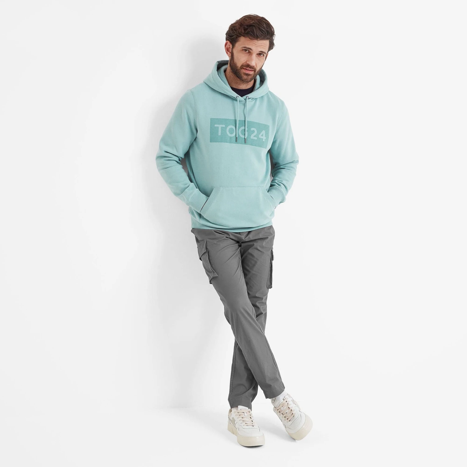 Barron Mens Hoodie - Muted Teal 4 Barron Mens Hoodie - Muted Teal - Image 2