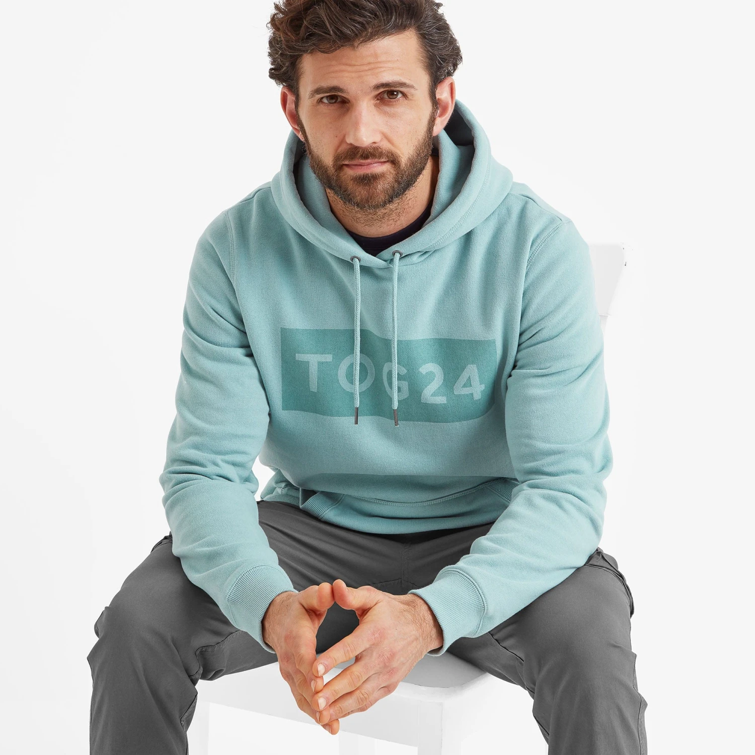 Barron Mens Hoodie - Muted Teal 6 Barron Mens Hoodie - Muted Teal - Image 4