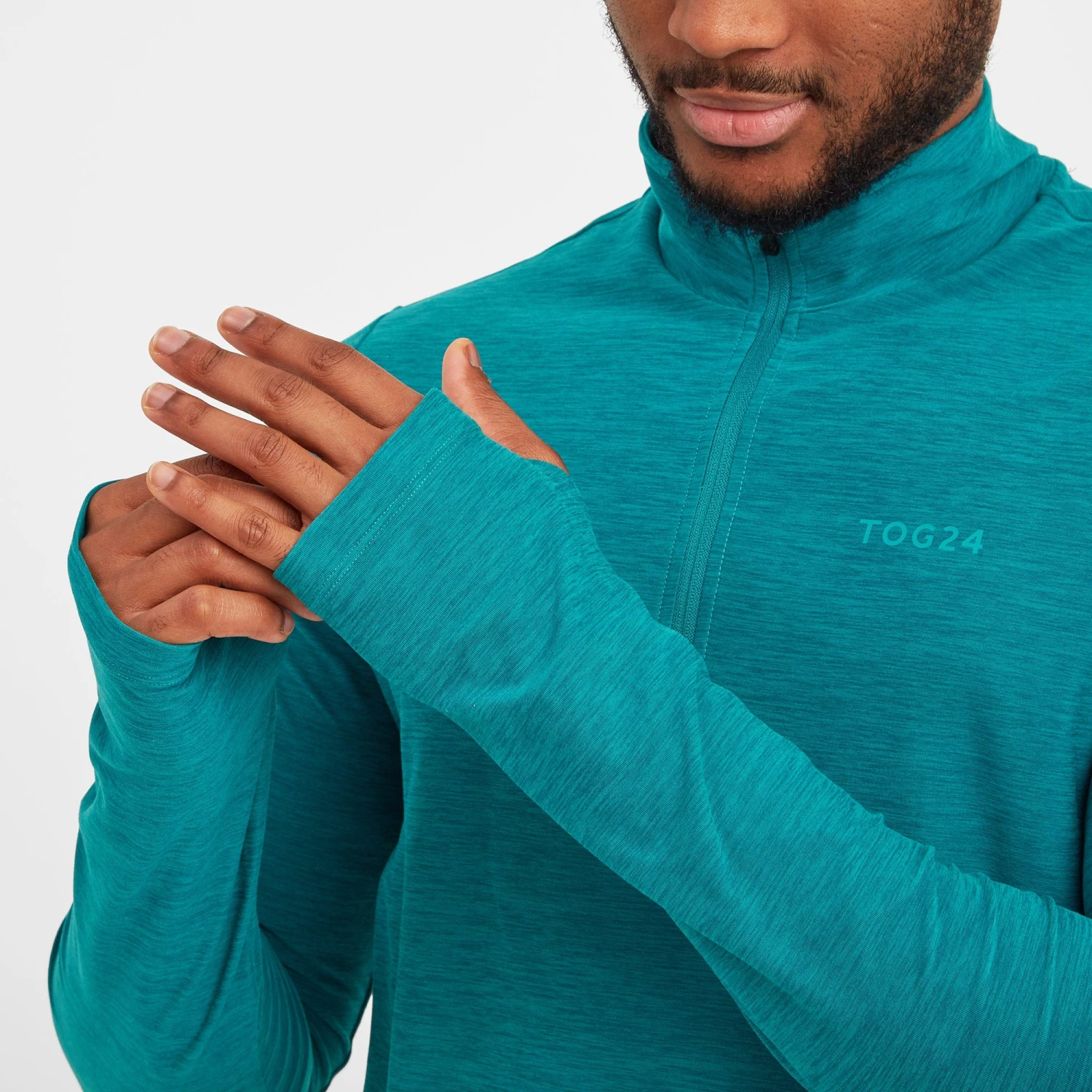 Beet Mens Tech Zip Neck - Pacific Blue 8 Beet Mens Tech Zip Neck - Pacific Blue - Image 6