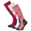 Bergenz 3 Pack Kids Ski Socks - Dark Pink/Playful Pink/Optic White -Fashion General Store 61856 BERGE921