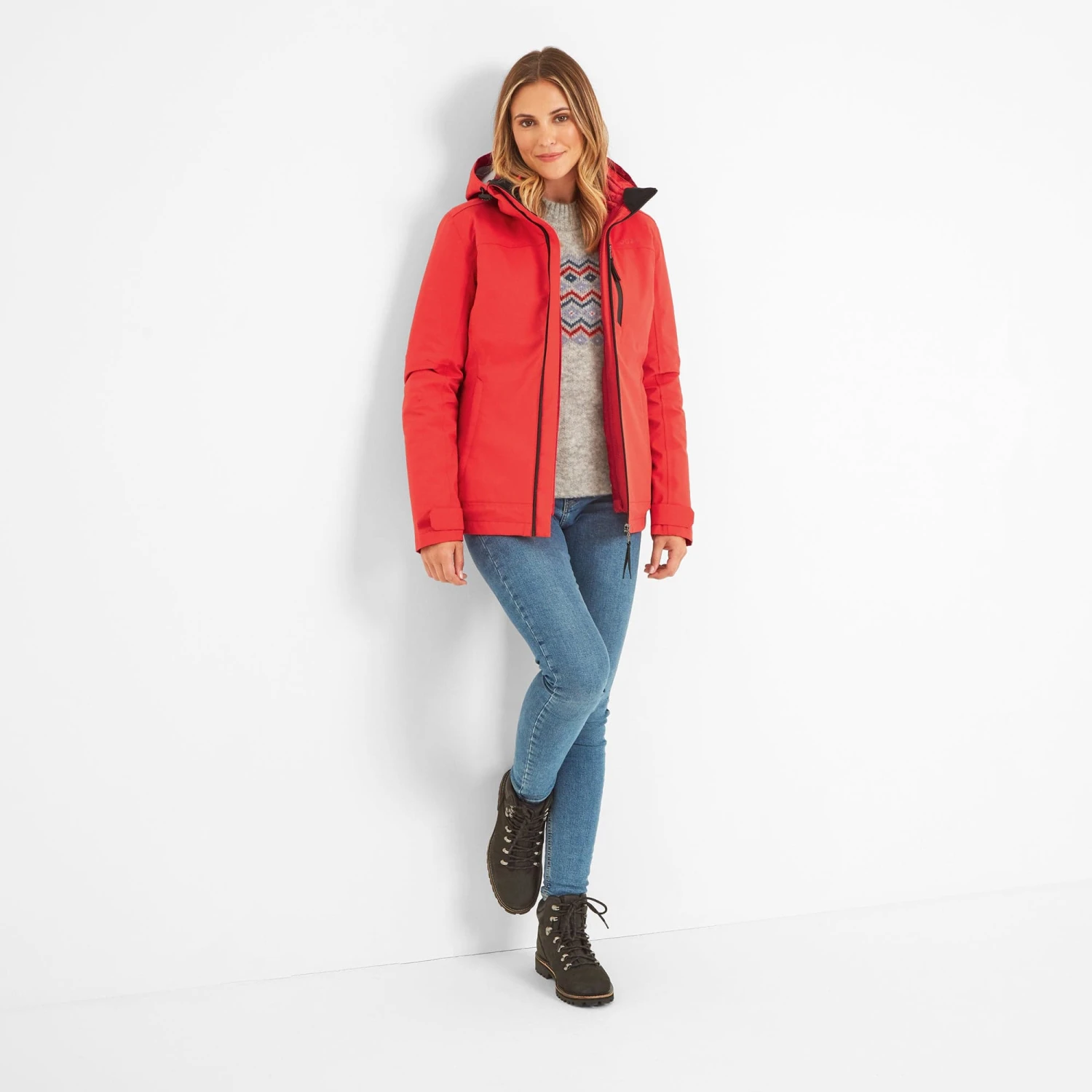 Beverley Womens 3-in-1 Waterproof Jacket - Dark Coral 6 Beverley Womens 3-in-1 Waterproof Jacket - Dark Coral - Image 4
