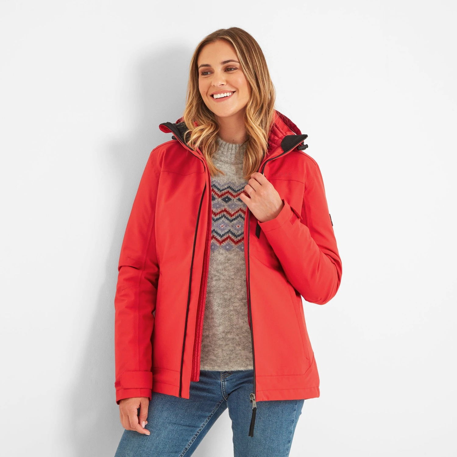 Beverley Womens 3-in-1 Waterproof Jacket - Dark Coral 3 Beverley Womens 3-in-1 Waterproof Jacket - Dark Coral