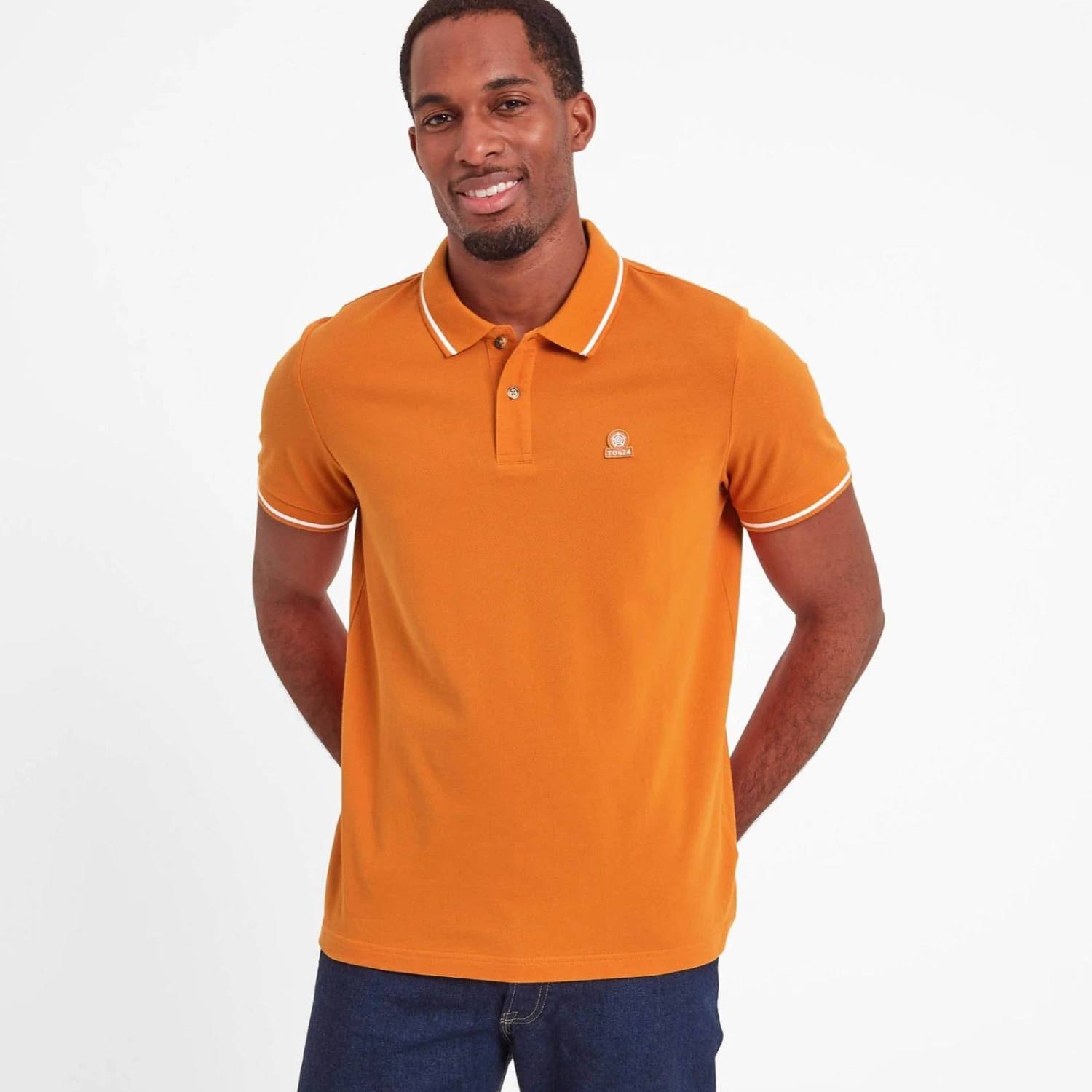 Binsoe Mens Polo - Tangerine 3 Binsoe Mens Polo - Tangerine