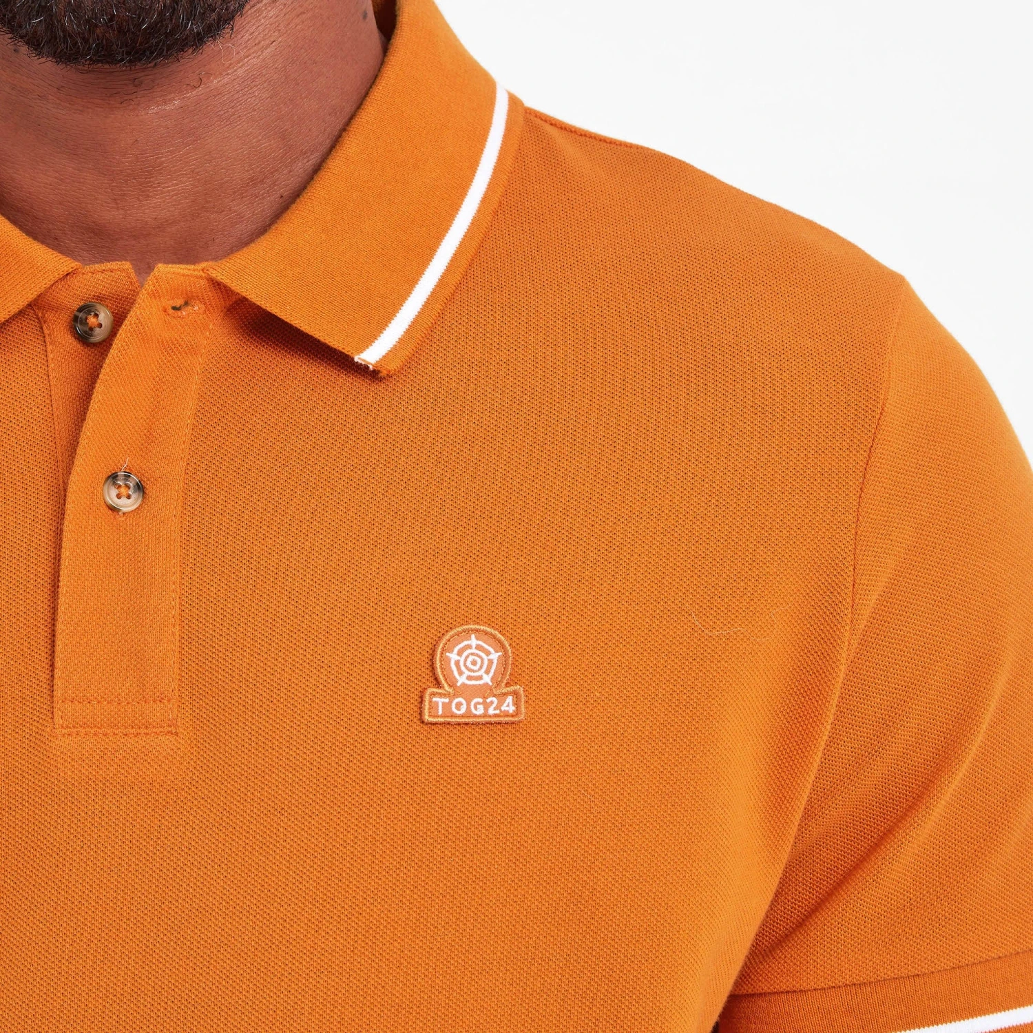 Binsoe Mens Polo - Tangerine 8 Binsoe Mens Polo - Tangerine - Image 6