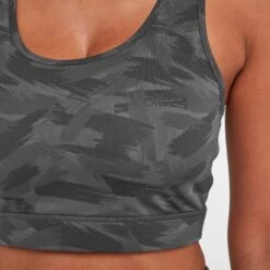 Bostock Womens Tech Crop Top - Coal Grey Print 10 Bostock Womens Tech Crop Top - Coal Grey Print -Fashion General Store 61856 BOST300 5
