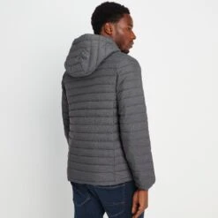 Bowburn Mens Padded Jacket - Grey Marl -Fashion General Store 61856 BOWB011 2