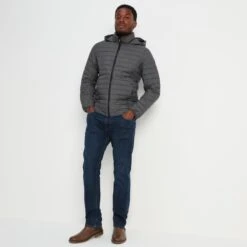 Bowburn Mens Padded Jacket - Grey Marl -Fashion General Store 61856 BOWB011 3