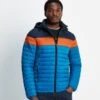 Bowburn Mens Padded Jacket - Peacock Blue/Dark Orange -Fashion General Store 61856 BOWB022 2