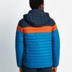 Bowburn Mens Padded Jacket - Peacock Blue/Dark Orange -Fashion General Store 61856 BOWB022 3