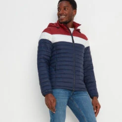 Bowburn Mens Padded Jacket - Dark Indigo/Port -Fashion General Store 61856 BOWB023 3