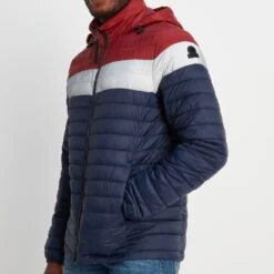 Bowburn Mens Padded Jacket - Dark Indigo/Port -Fashion General Store 61856 BOWB023 5