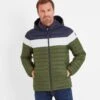 Bowburn Mens Padded Jacket - Khaki/Steel Blue -Fashion General Store 61856 BOWB024 1