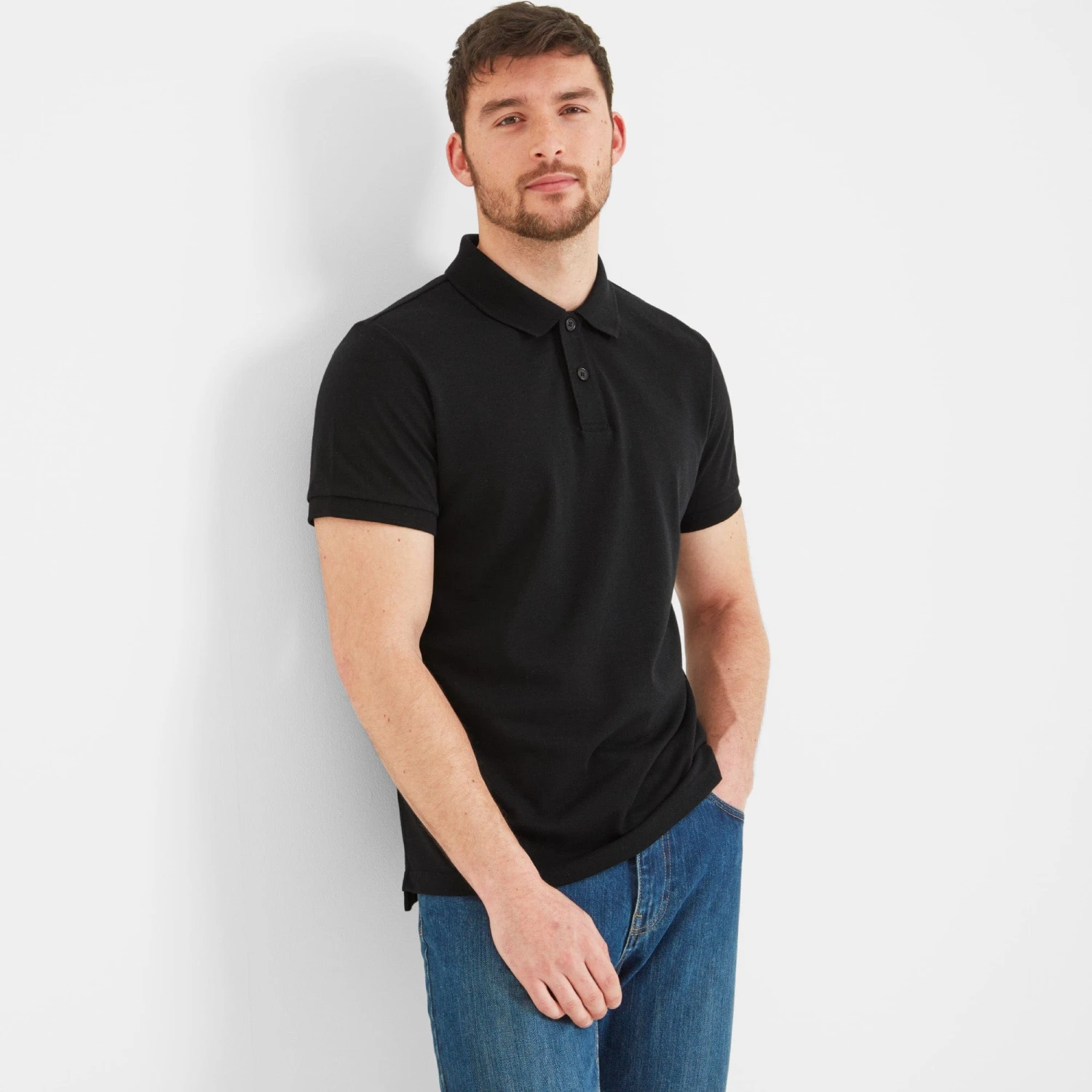 Bower Mens Polo Shirt - Black 9 Bower Mens Polo Shirt - Black - Image 7