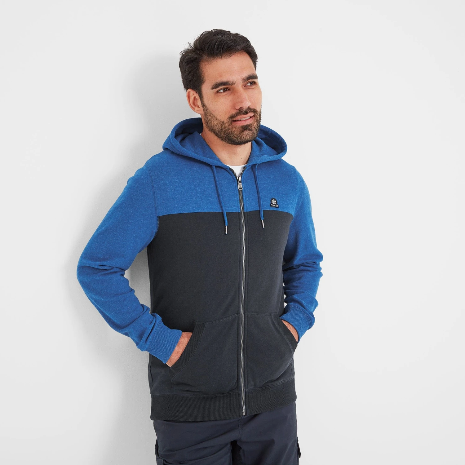 Boyce Mens Hoody - Dark Indigo/Sapphire Blue Marl 9 Boyce Mens Hoody - Dark Indigo/Sapphire Blue Marl - Image 7