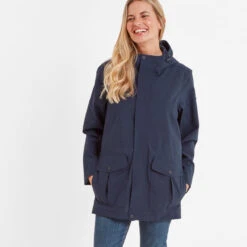 Burradon Womens Waterproof Jacket - Dark Indigo