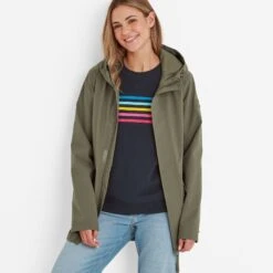 Burradon Womens Waterproof Jacket - Light Khaki