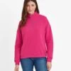 Caldene Womens Quarter Zip Sweat - Hibiscus Pink