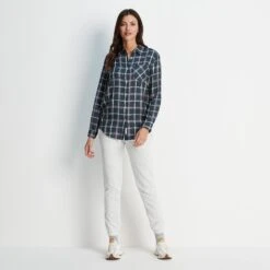 Candice Womens Check Boyfriend Fit Shirt - Dark Indigo/Faded Pink Check 14 Candice Womens Check Boyfriend Fit Shirt - Dark Indigo/Faded Pink Check -Fashion General Store 61856 CAND300 1